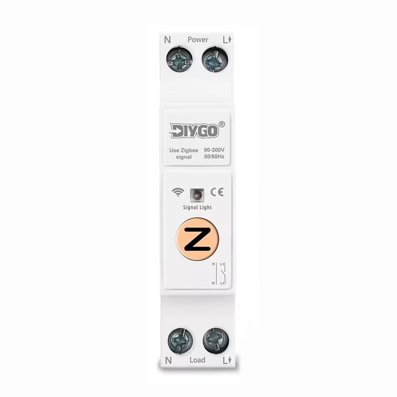 Умный ZigBee выключатель DiyGo только таймер 1P+N 40A 230V Smart Life/Tuya (DGB-63Z-40A)