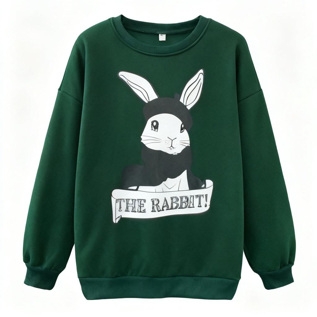Світшот жіночий подовжений Rabbit M Зелений (2815689856)