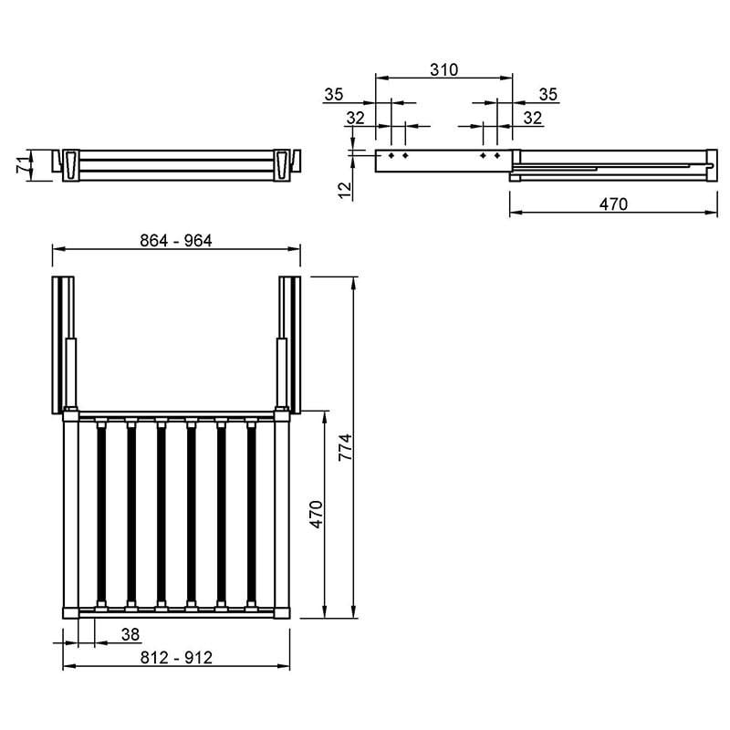 Брючниця центральна Muller 864-964 мм (31804) - фото 8 Брючниця центральна Muller 864-964 мм (31804) - фото 8