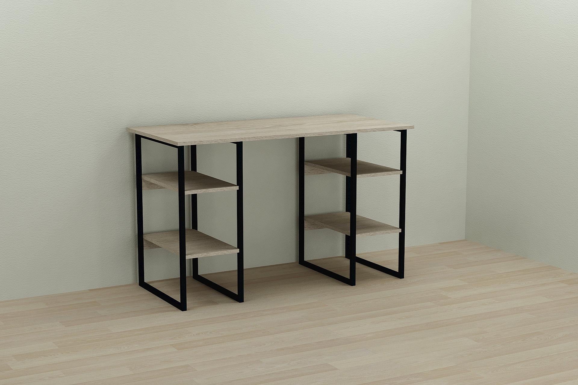 Компьютерный стол Ferrum-decor Карен ДСП 16 мм 75x120x70 см Черный/Дуб Сонома (FRD-102061)