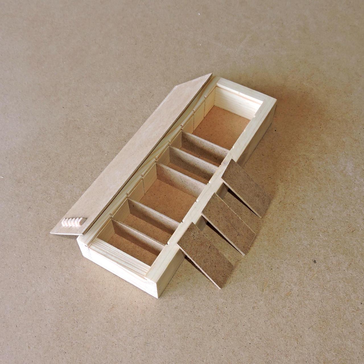 Пенал деревянный Пион 9 10х30х4 см (ПНЛ-04103004) - фото 3