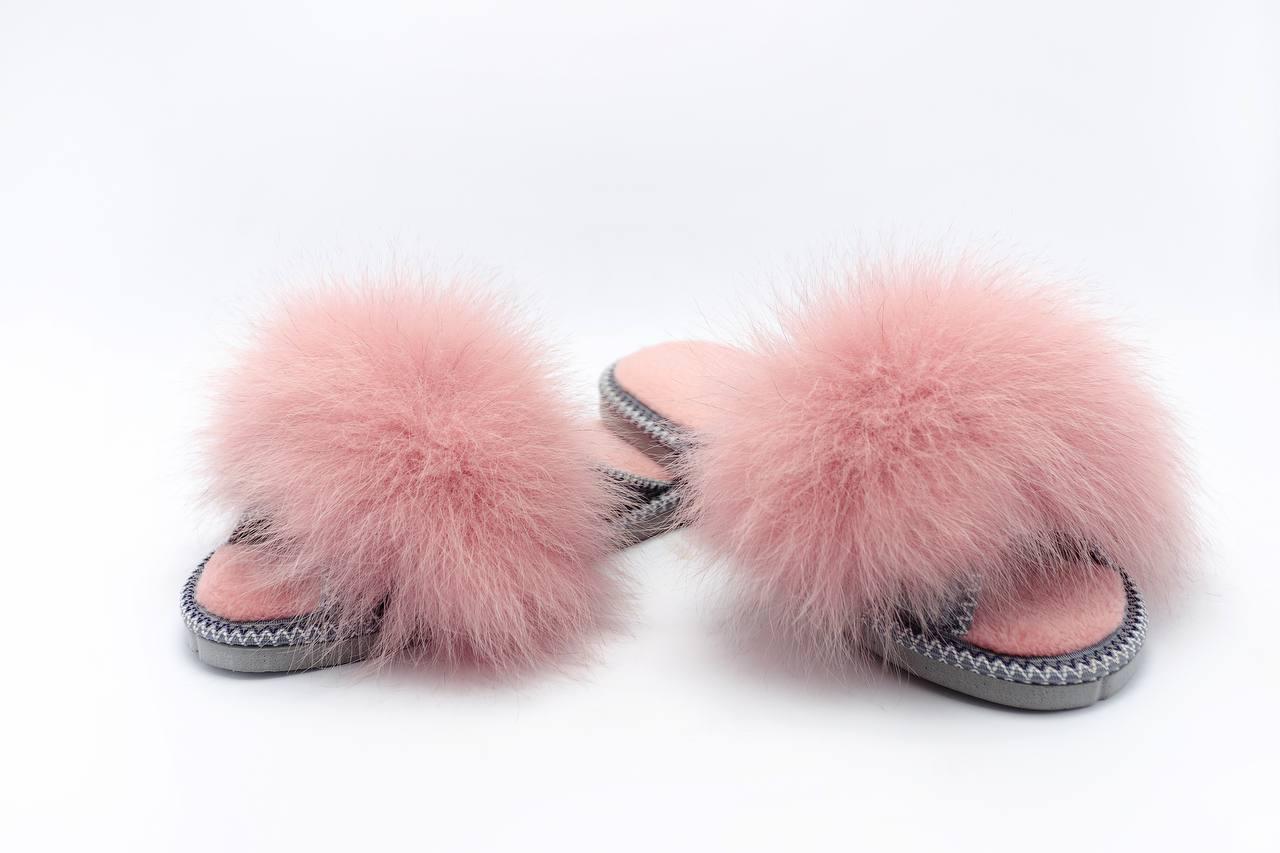 Домашні тапки АЛВАНІ з натуральним хутром р. 36 Світла пудра - фото 2 Домашні тапки АЛВАНІ з натуральним хутром р. 36 Світла пудра - фото 2