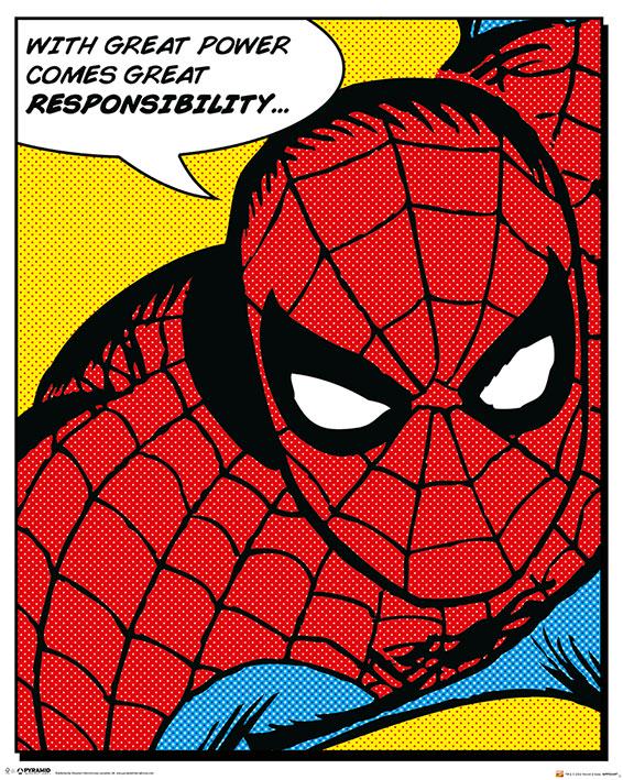Постер плакат Человек-паук Цитата/Spider-Man Quote 40x50 см