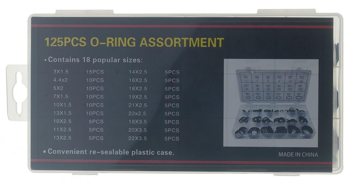 Набор резиновых колец 125 шт. 18 размеров (rest1852)