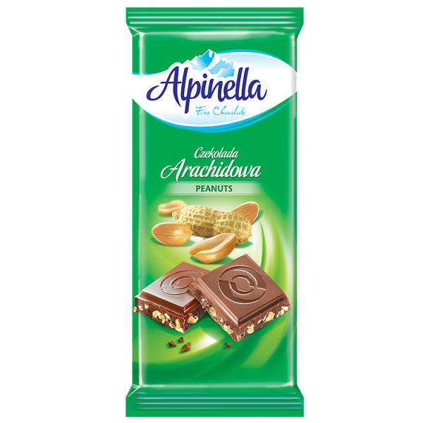 Шоколад молочний Alpinella з горіхами 90 г (003026)