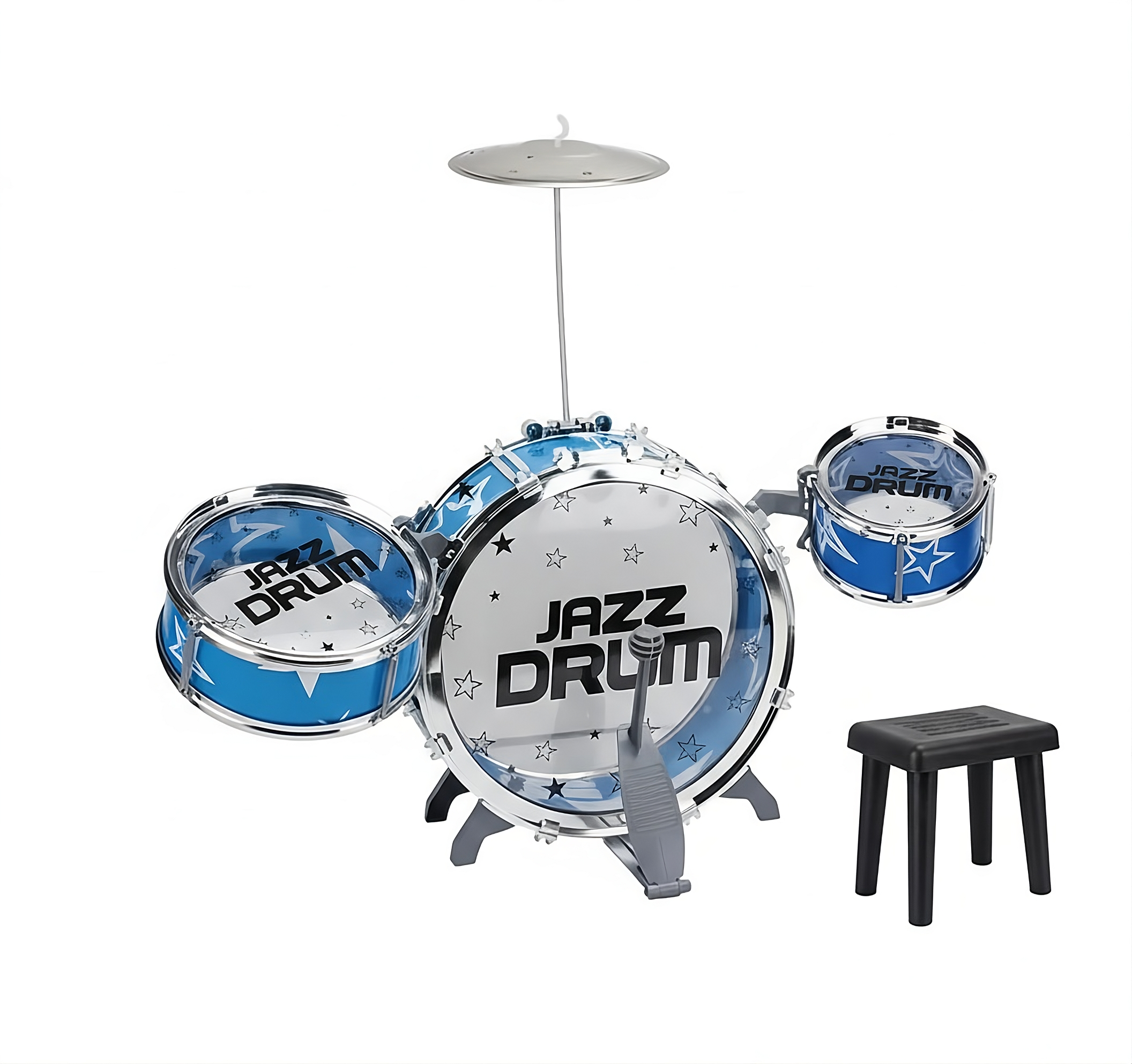 Детская музыкальная барабанная установка Jazz Drum 775-17 со стульчиком для игры (31230201)