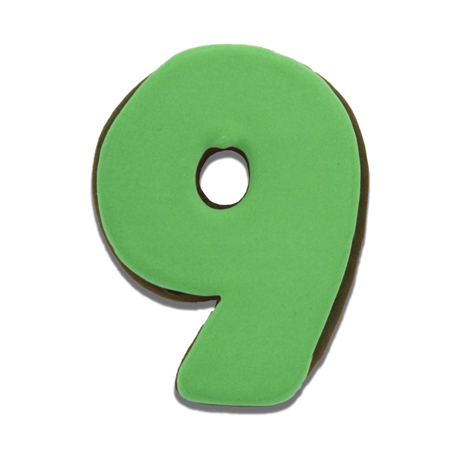 Пряник цифра Крафт печиво 9 топер на торт 10 см 40 г