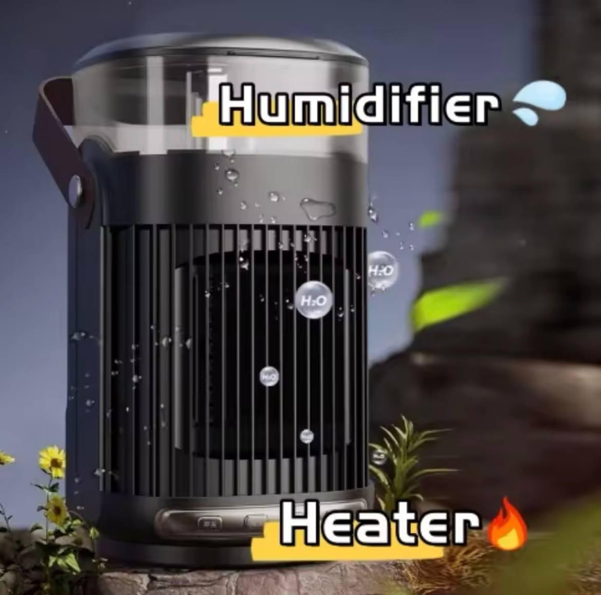 Обігрівач портативний з зволожувачем повітря Healting Humidifier з підсвічуванням 800 Вт (23249559) - фото 4