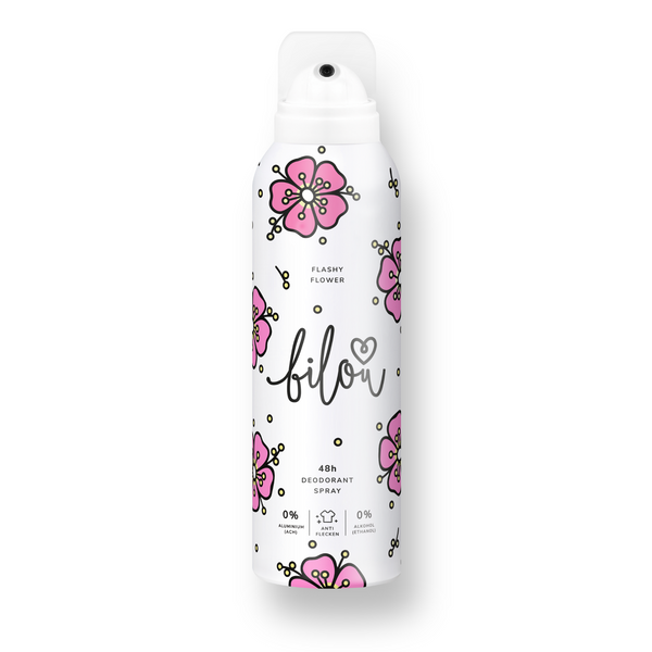 Дезодорант-спрей Bilou Flashy Flower з квітковим ароматом 150 мл