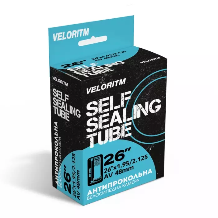 Камера велосипедная антипрокольная VELORITM 26х1,95/2,125 A/V 48 мм (VR-11085)