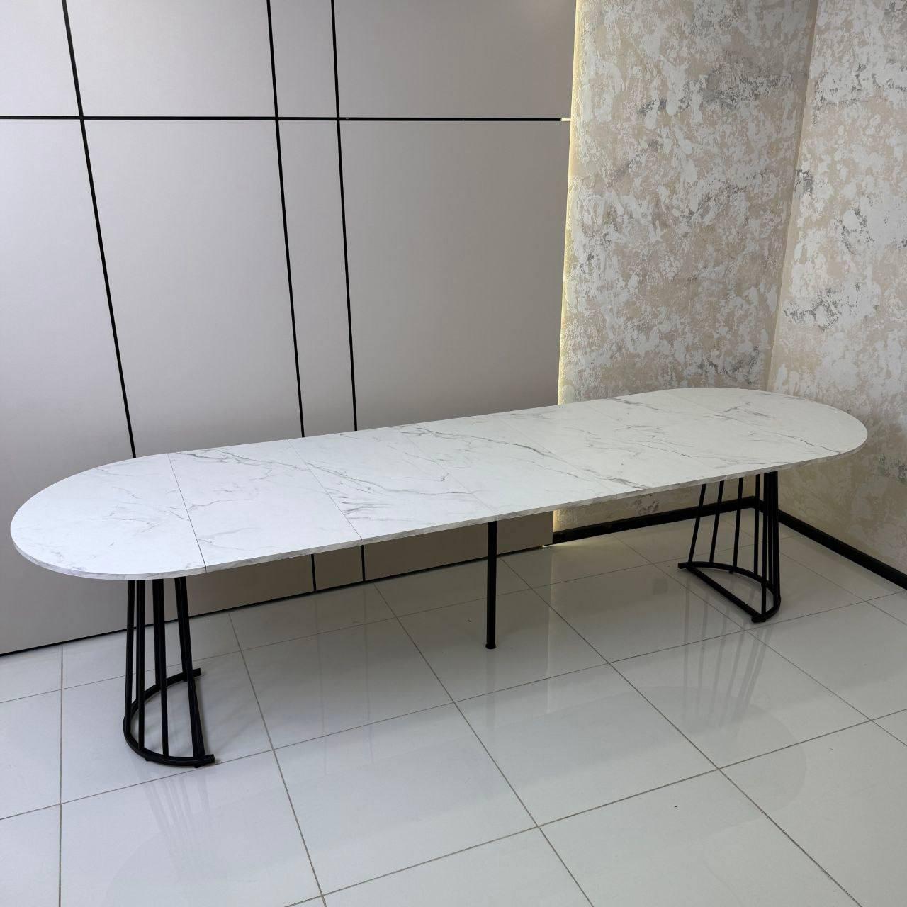 Стол кухонный раздвижной Grace УТП028007 Loft 2,9 м Мармур Кришталь/Черный - фото 1 Стол кухонный раздвижной Grace УТП028007 Loft 2,9 м Мармур Кришталь/Черный - фото 1