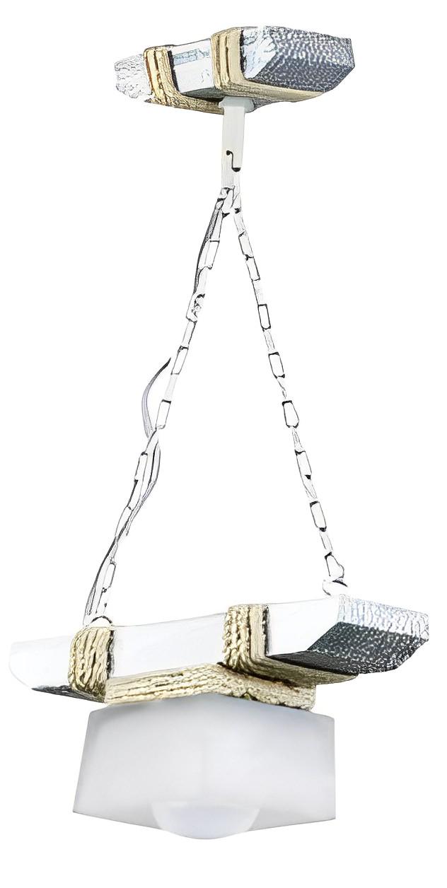 Люстра деревянная Sirius S7029/1 Белое серебро  (000034011)