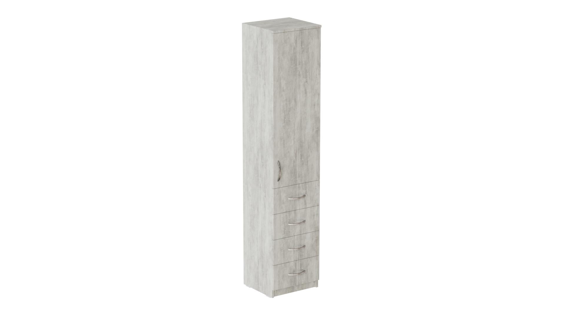 Пенал Ferrum-decor Анжело на 3 полки с дверью и 4 ящиками ДСП 16 мм 1900x400x380 мм Бетон (FRD-104935) Пенал Ferrum-decor Анжело на 3 полки с дверью и 4 ящиками ДСП 16 мм 1900x400x380 мм Бетон (FRD-104935)