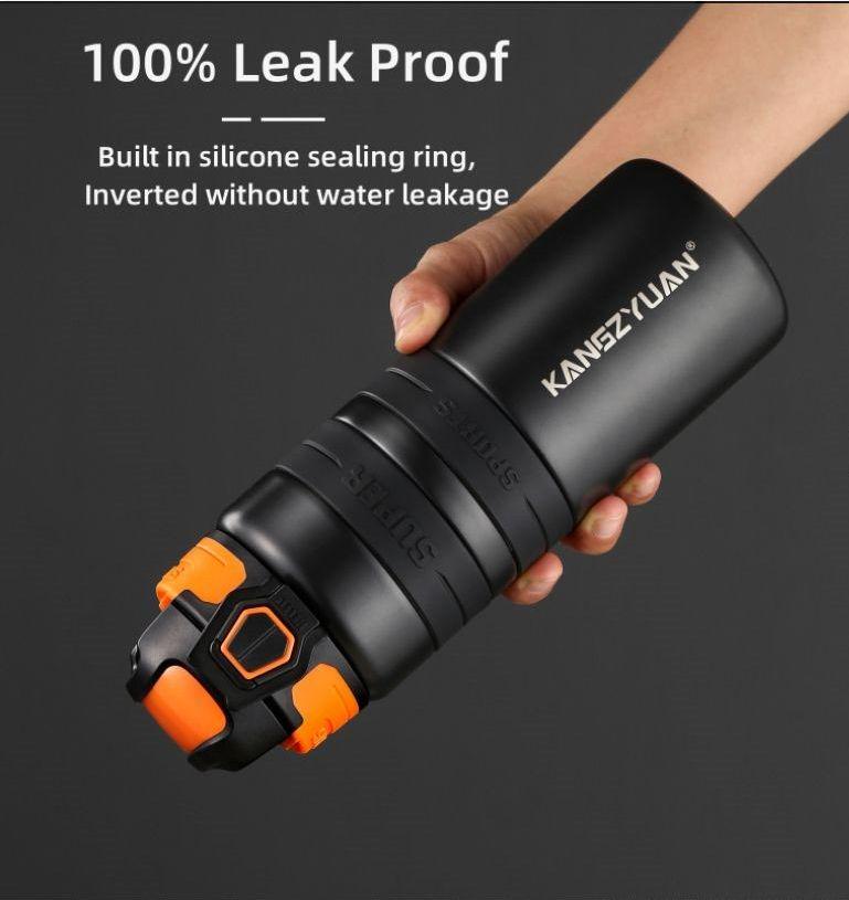 Термос бутылка из нержавеющей стали KANGZYUAN с двойной стенкой вакуумный 800 мл Черный (2466153598) - фото 3 Термос бутылка из нержавеющей стали KANGZYUAN с двойной стенкой вакуумный 800 мл Черный (2466153598) - фото 3