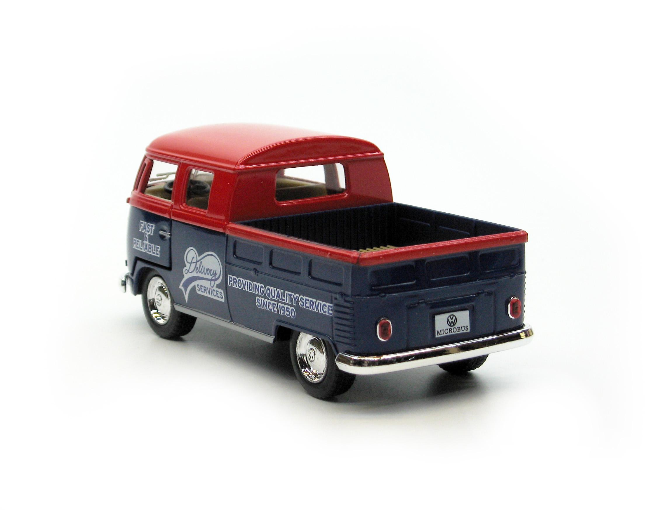 Машина металева KT5396W Volkswagen Bus Double Cab Pickup Delivery 1963 - фото 3