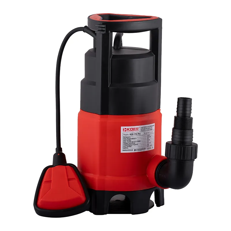 Насос дренажный KOER KDP-750 PRO с поплавком 0,75 кВт 220V H 8 Q 225 л/мин (OL-KP2971)