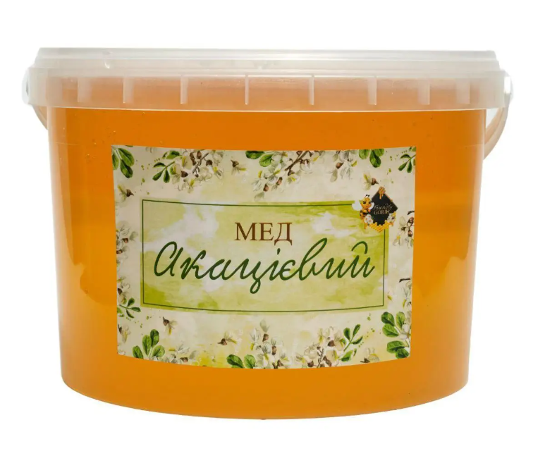 Мед акационный урожай 2024 р. 3000 мл 3 л 5,2 кг