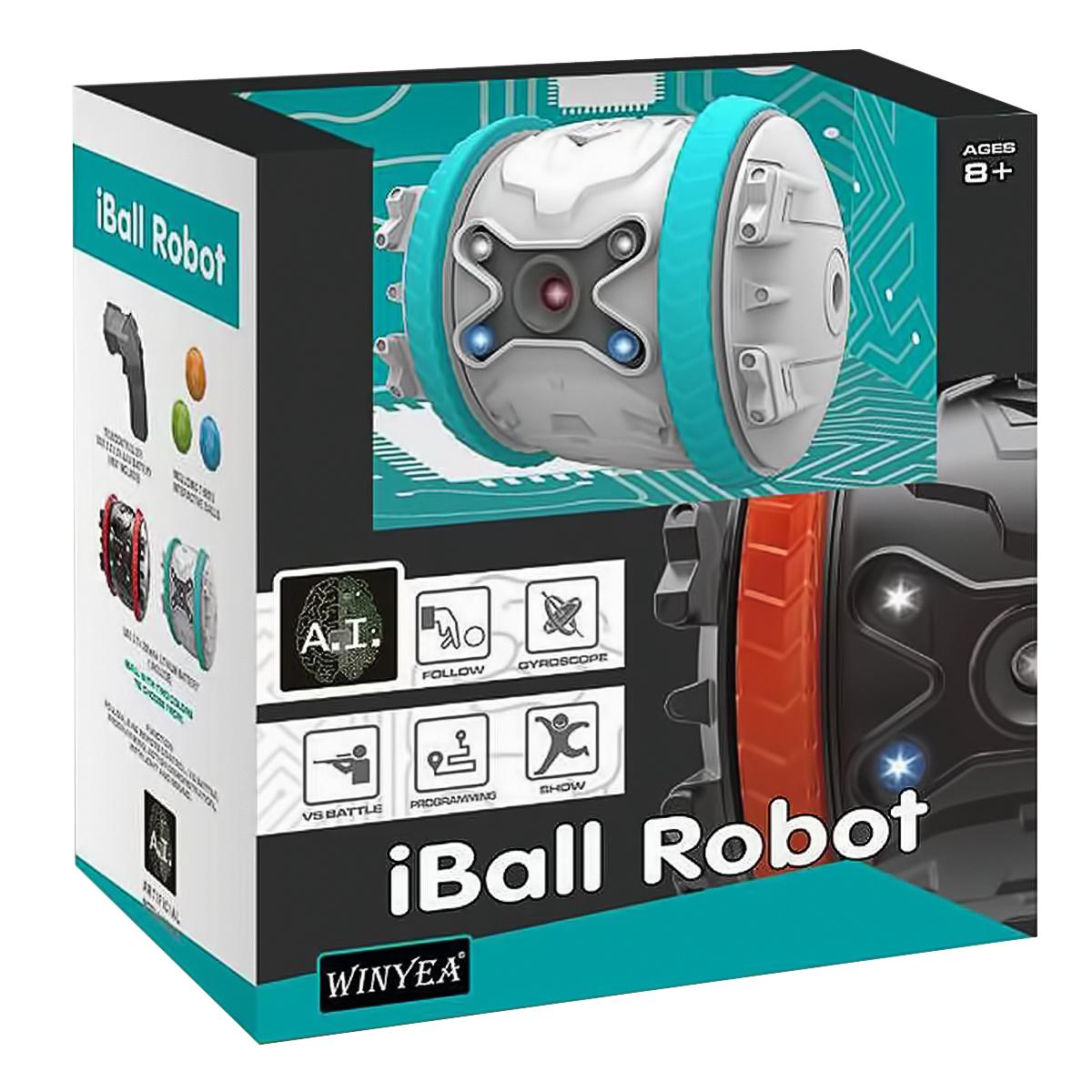 Умный робот IBall Robot с дистанционным пультом для детей/собак/кошек Бело-голубой (T445-44) - фото 5