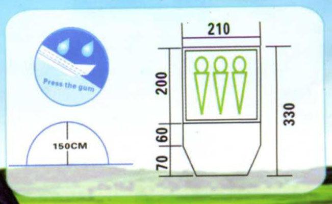 Намет туристичний тримісний Coleman 1504 (1504) - фото 3 Намет туристичний тримісний Coleman 1504 (1504) - фото 3