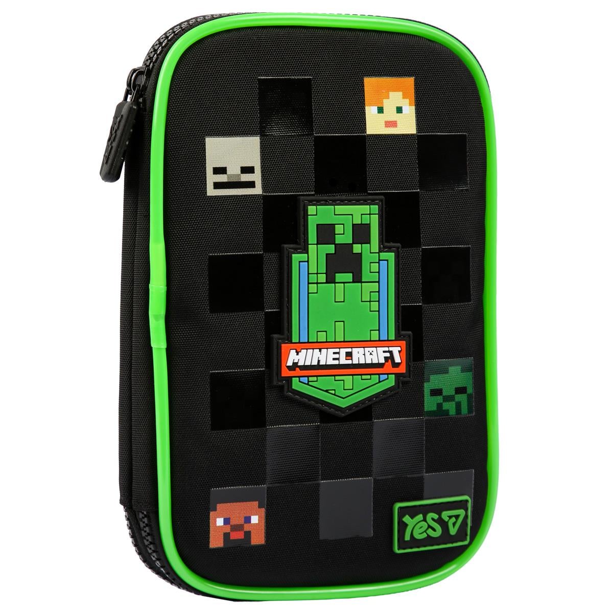 Пенал школьный YES Minecraft мягкий 1 отделение Черный (533778)