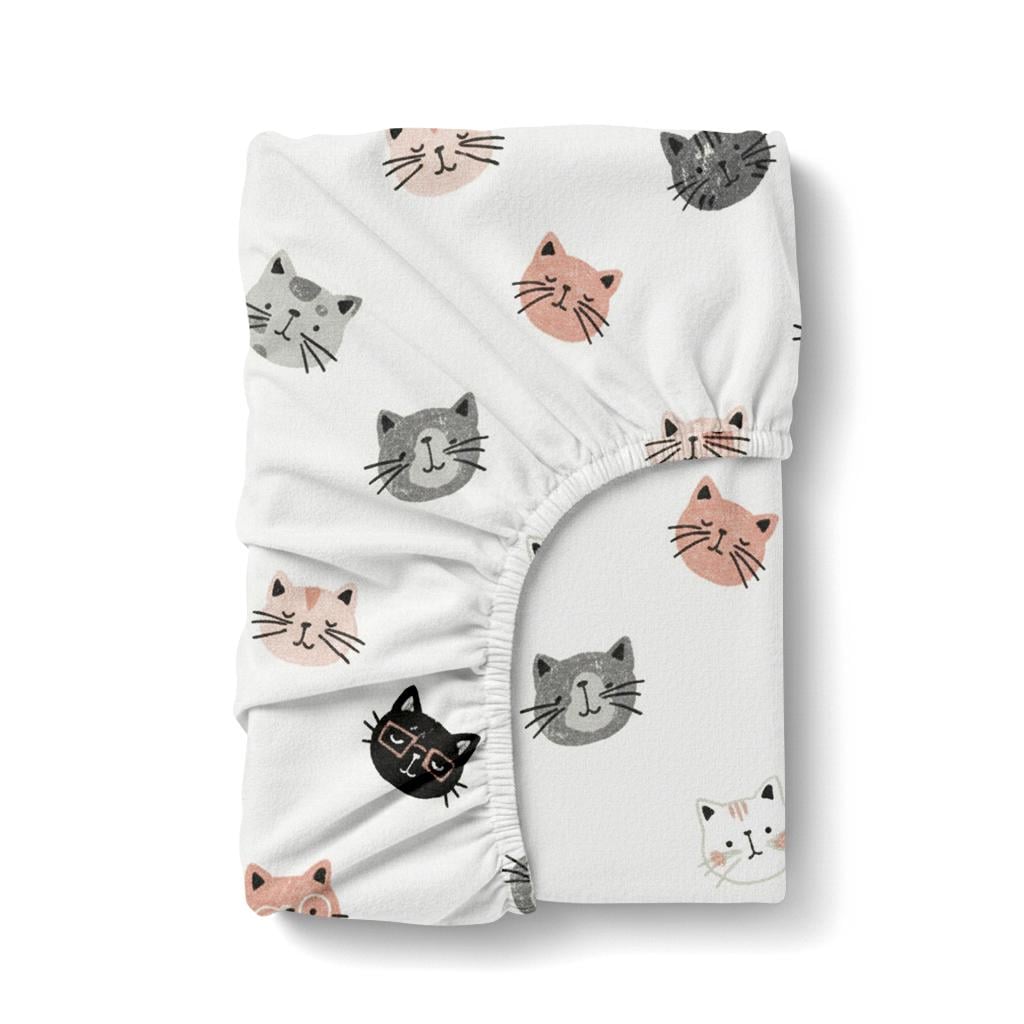 Простирадло на гумці Cosas PLAYFUL CATS фланель 90х200х20 см (4822052499344)