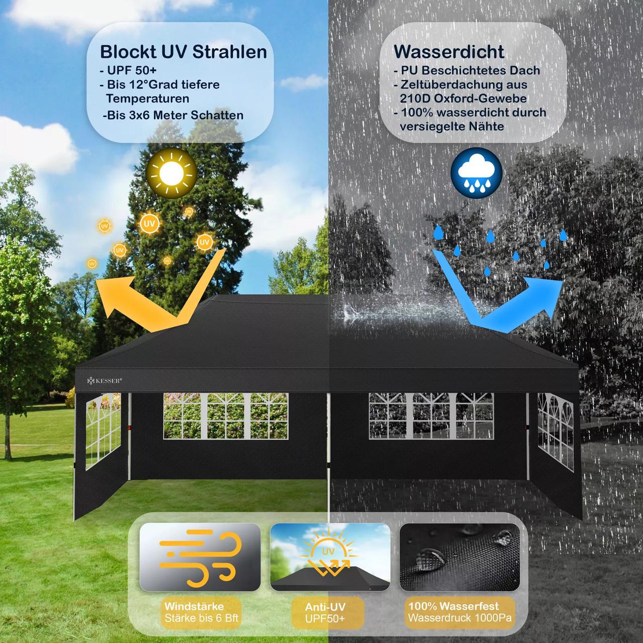 Павильон садовая KESSER 6x3 м UV50+ Черный - фото 6 Павильон садовая KESSER 6x3 м UV50+ Черный - фото 6