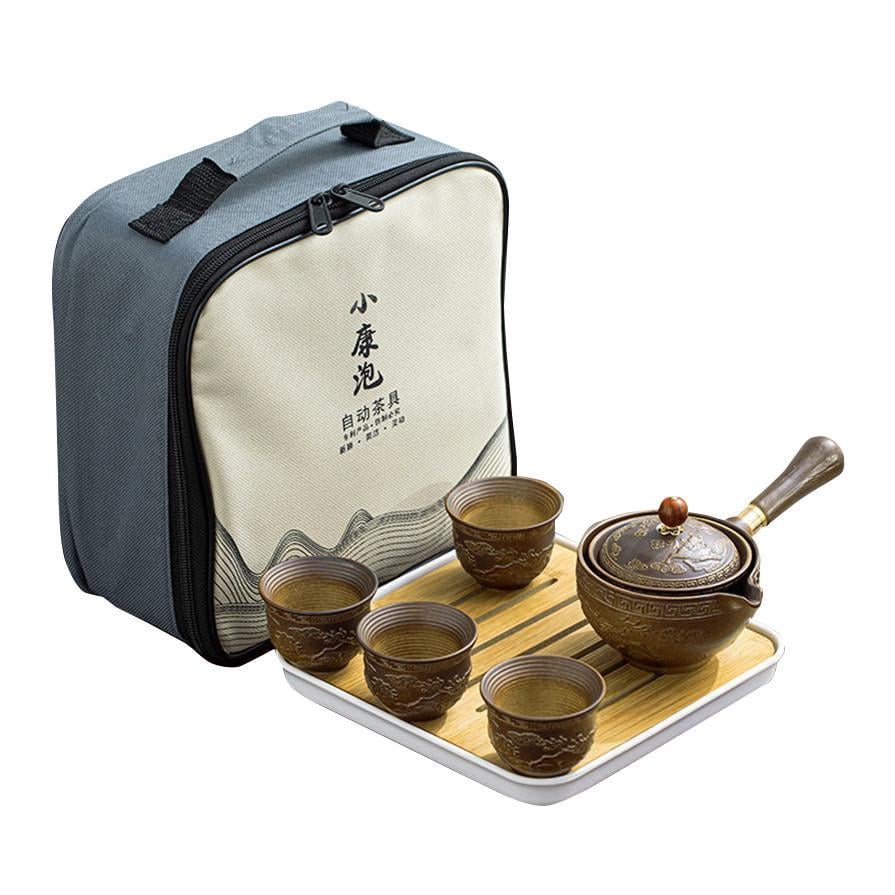 Сервіз для чайної церемонії дорожній Lesko керамічний 6 пр. Brown (2479342736) Сервіз для чайної церемонії дорожній Lesko керамічний 6 пр. Brown (2479342736)