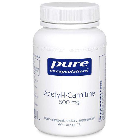 Комплекс Ацетил/Карнітін Pure Encapsulations Acetyl-L-Carnitine 500 мг 60 Caps (PE-00007)