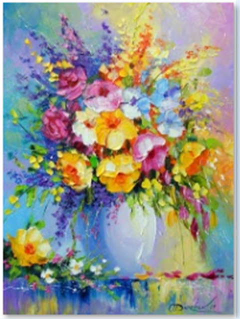 Алмазная мозаика Букет летних полевых цветов Дарчук Ольга 5D полная на подрамнике 40х50 см (177102)