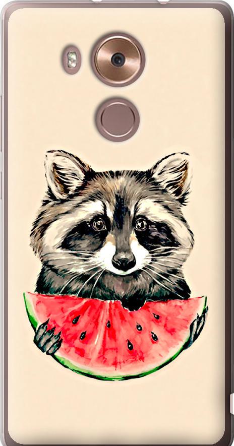 Чехол на Huawei Mate 8 Енотик с арбузом (4605u-269-42517)