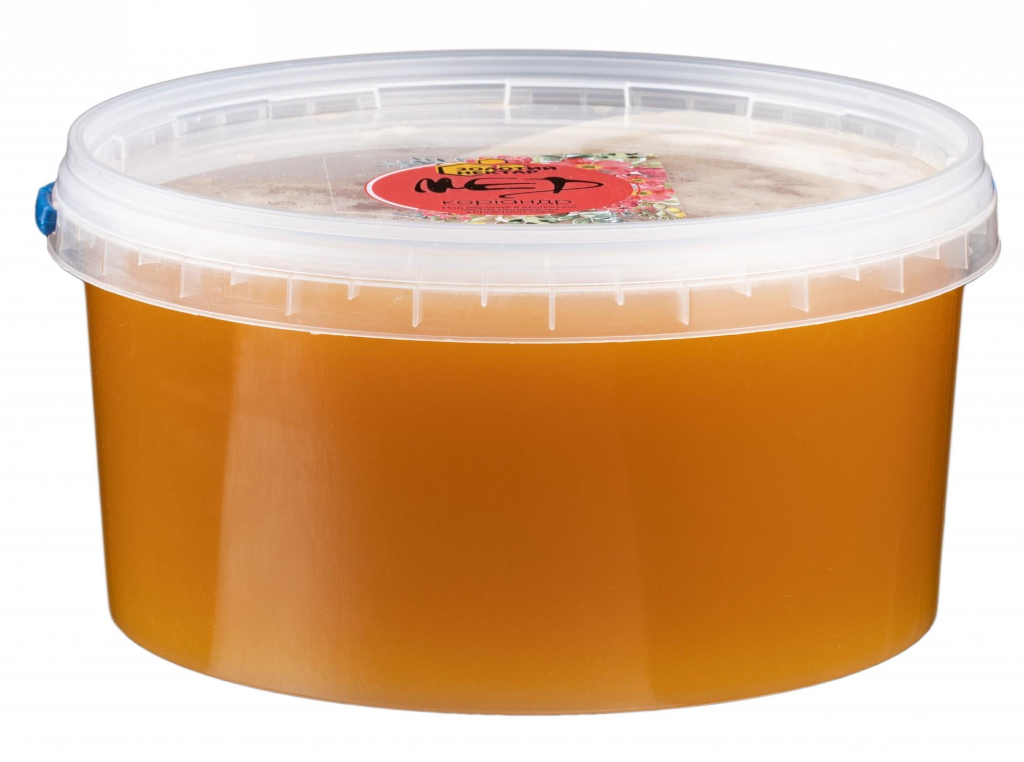 Мед кориандровый натуральный пчелиный Золотой Нектар в ведерке 4,2 кг 3 л Мед кориандровый натуральный пчелиный Золотой Нектар в ведерке 4,2 кг 3 л