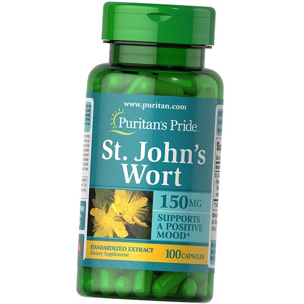 Стандартизированный экстракт зверобоя, St. John's Wort Standardized Extract 150, Puritan's Pride 100капс (71367108)
