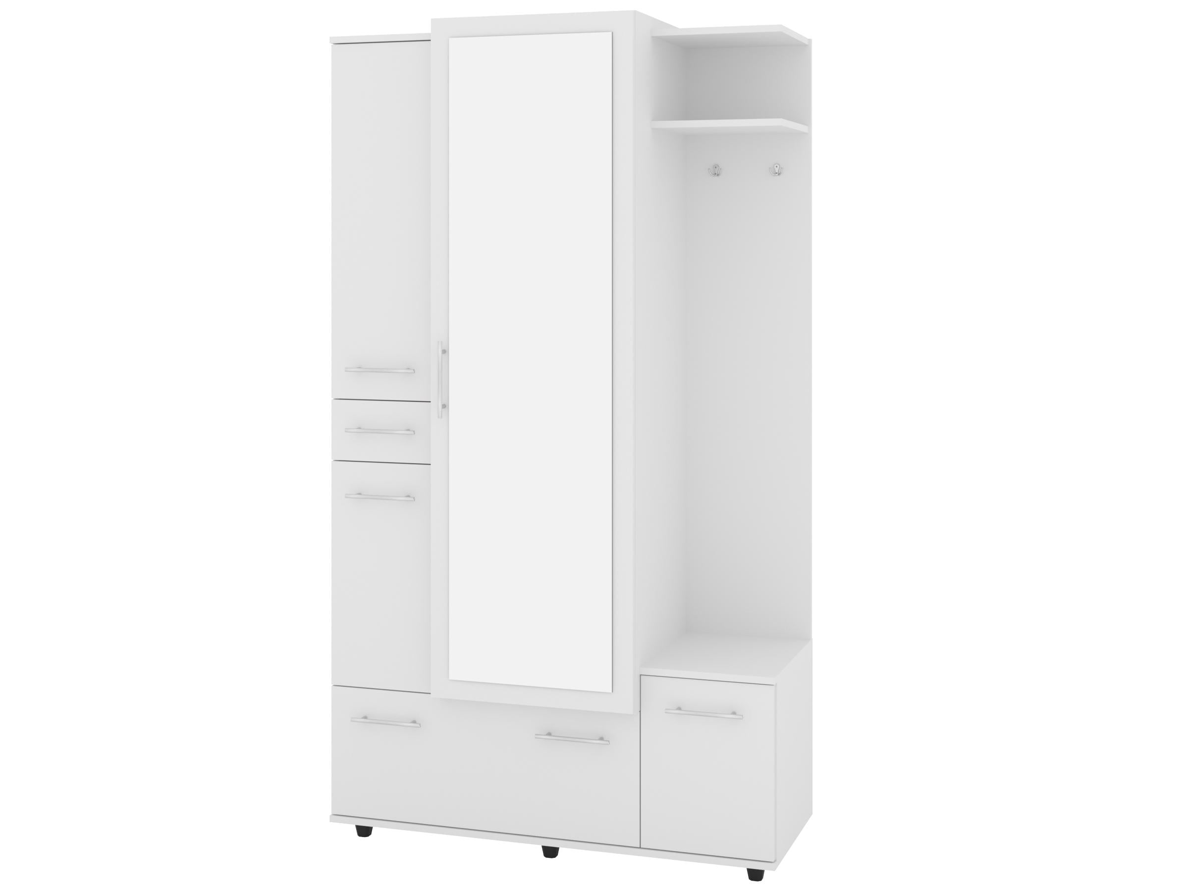 Прихожая PEHOTIN Медея 110х48х198 см Белая (PN-101852) Прихожая PEHOTIN Медея 110х48х198 см Белая (PN-101852)