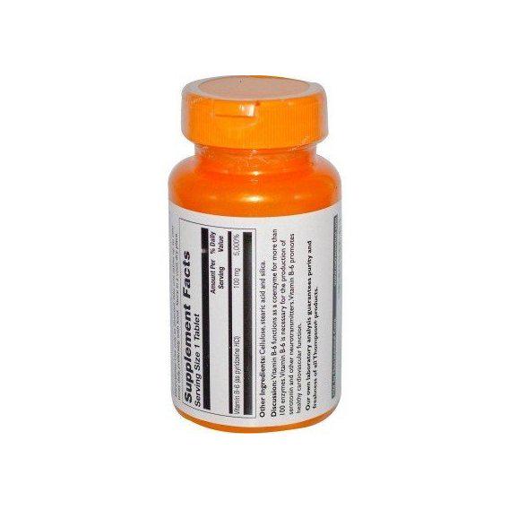 Пиридоксин Thompson B6 100 мг 60 Tabs - фото 2
