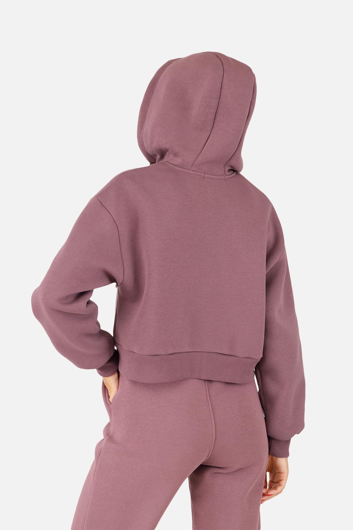 Толстовка жіноча ЦБ-00254557 р. 44 Фіолетовий (SKT001004675) - фото 3