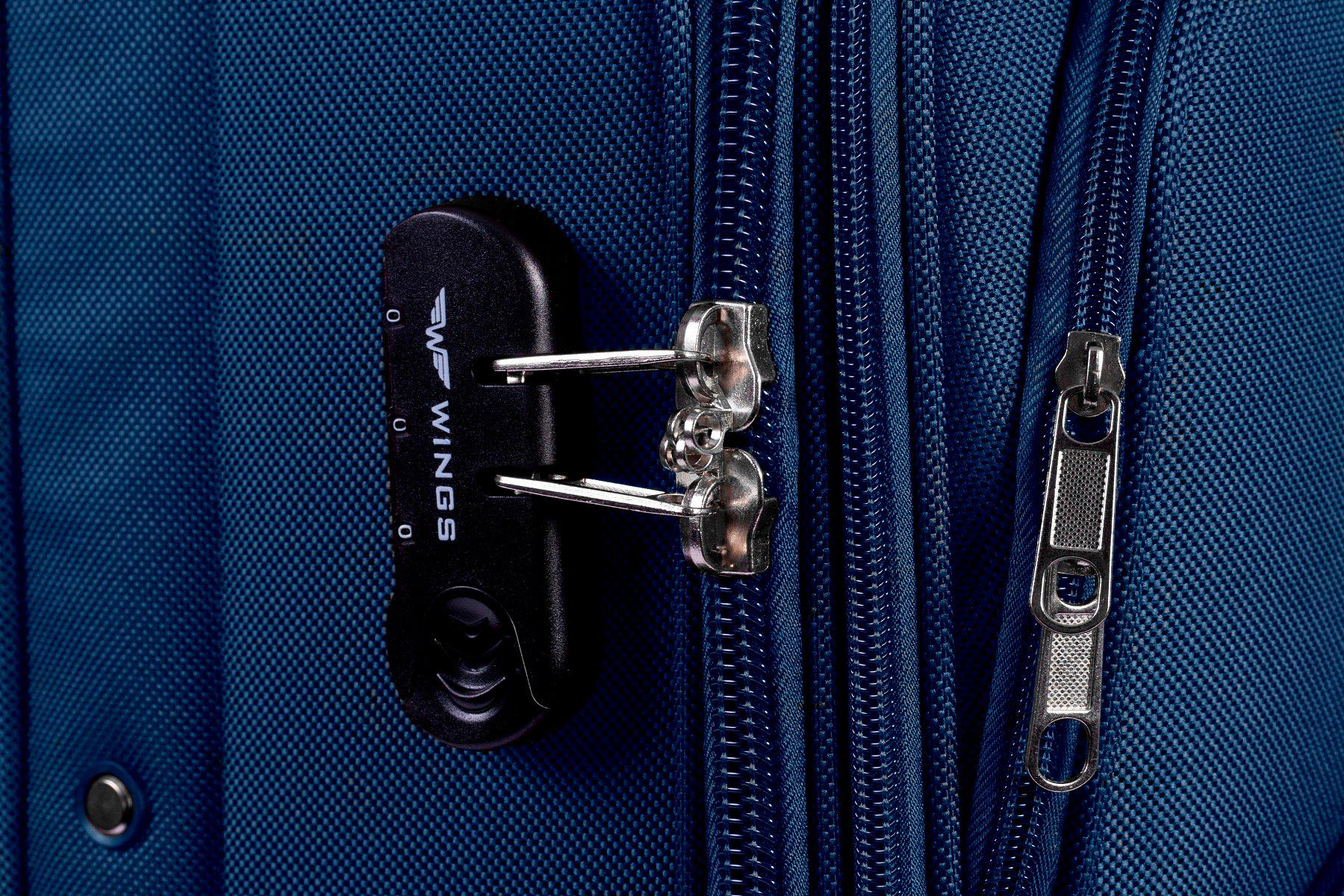 Чемодан тканевый Wings 6802 большой 2 колеса Темно-синий (Vt00001) - фото 3 Чемодан тканевый Wings 6802 большой 2 колеса Темно-синий (Vt00001) - фото 3