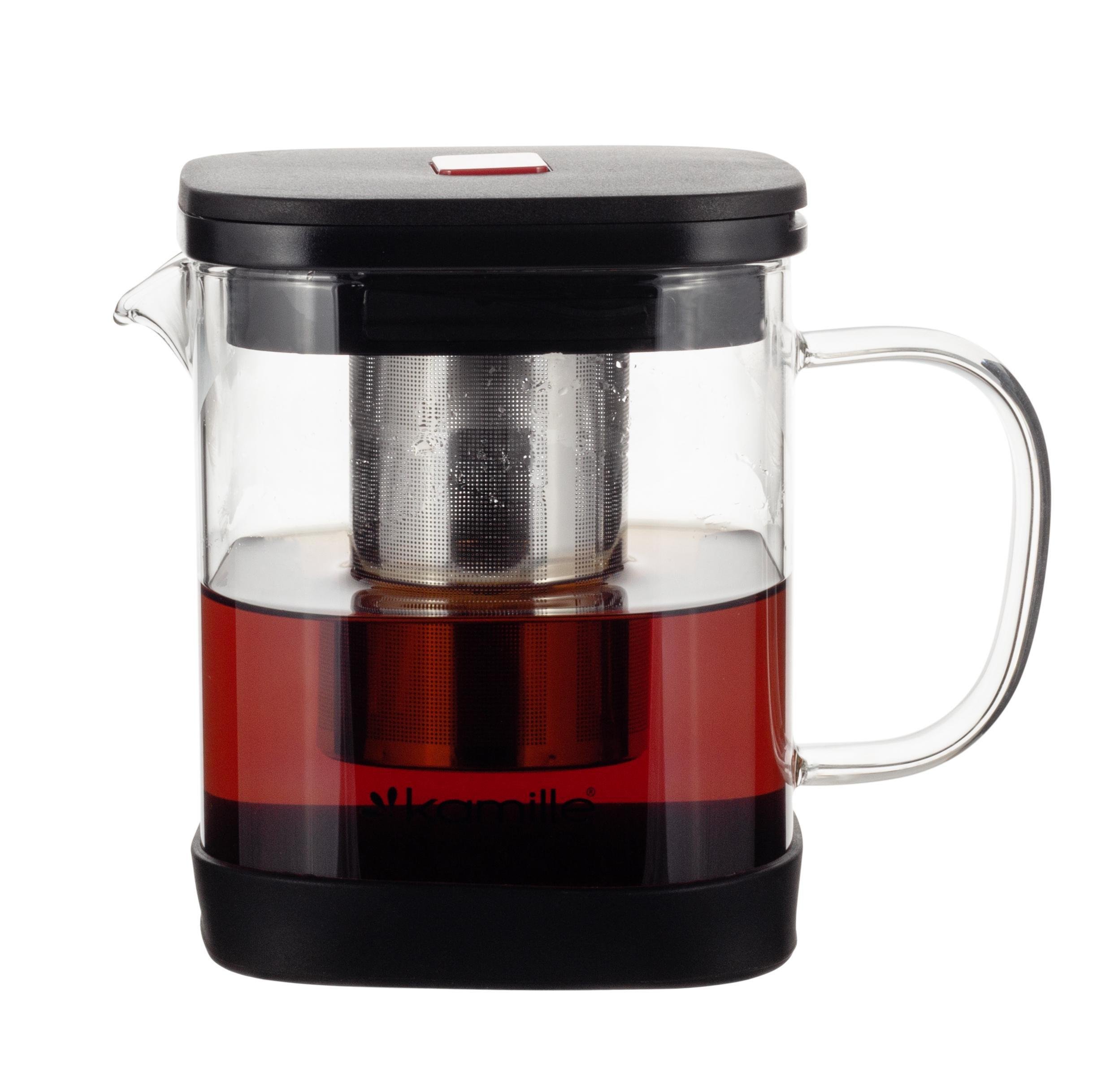 Заварювальний чайник із знімним ситечком Kamille KM-0778М із нержавіючої сталі та термостійкого скла 1000 мл Прозорий (150-84-0778М) - фото 6 Заварювальний чайник із знімним ситечком Kamille KM-0778М із нержавіючої сталі та термостійкого скла 1000 мл Прозорий (150-84-0778М) - фото 6