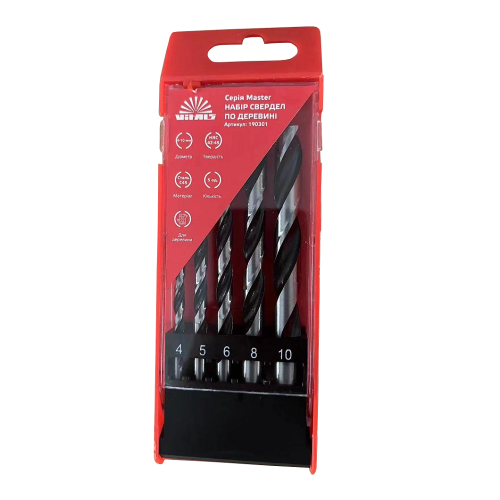 Свердла по дереву Vitals 4-10 мм 5 шт. (000190301)