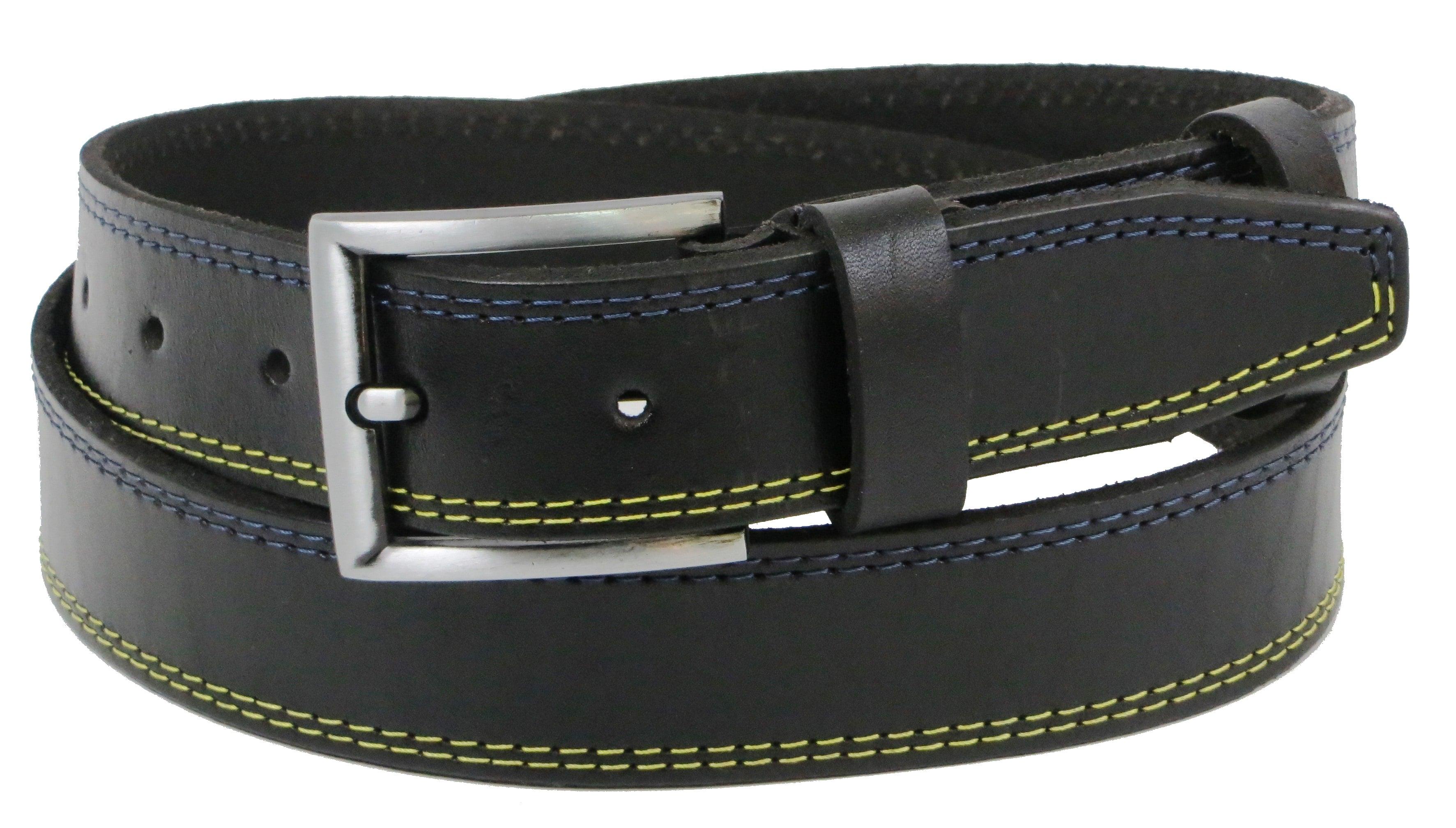 Ремень мужской Skipper кожаный Черный (1256-38)