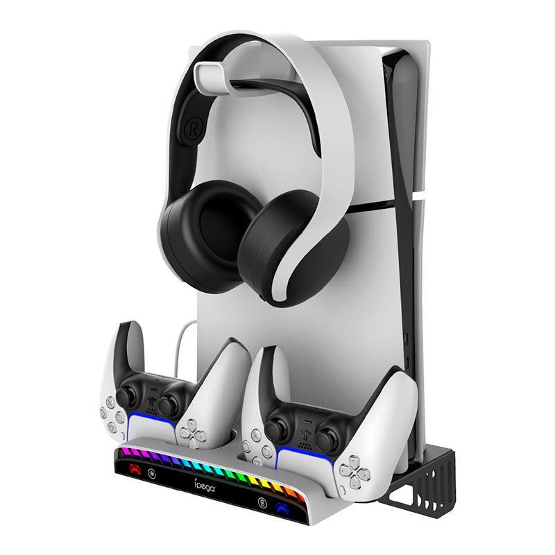 Док-станция Ipega Multi-functional Wall-mount Charge Stand for PS5 Slim PG-P5S011/RGB/3xUSB 2.1 - фото 4 Док-станция Ipega Multi-functional Wall-mount Charge Stand for PS5 Slim PG-P5S011/RGB/3xUSB 2.1 - фото 4