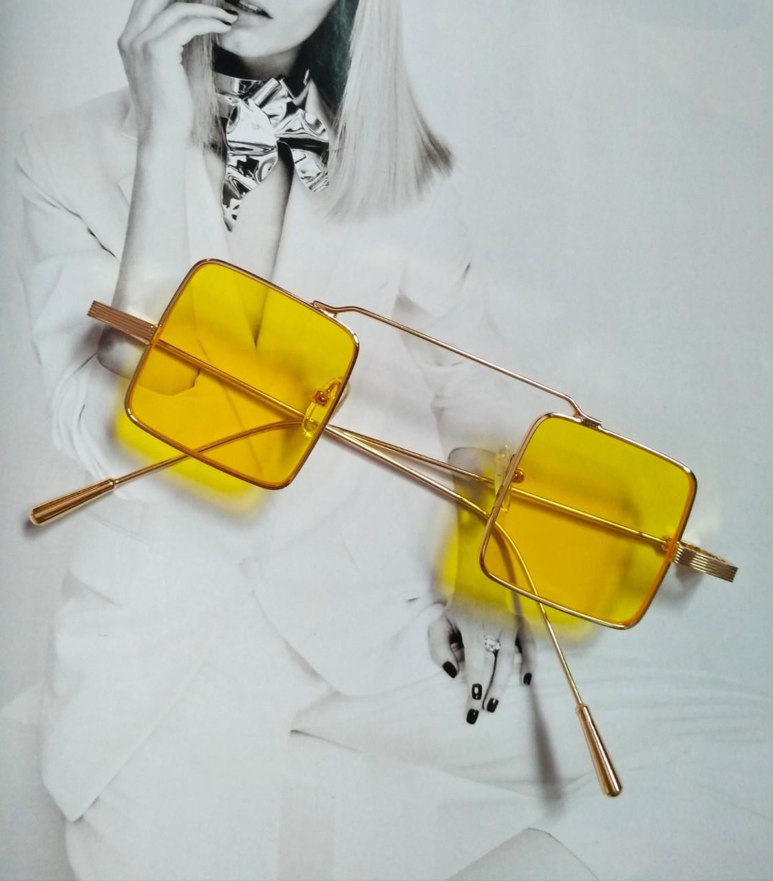 Сонцезахисні окуляри Жовтий квадрат