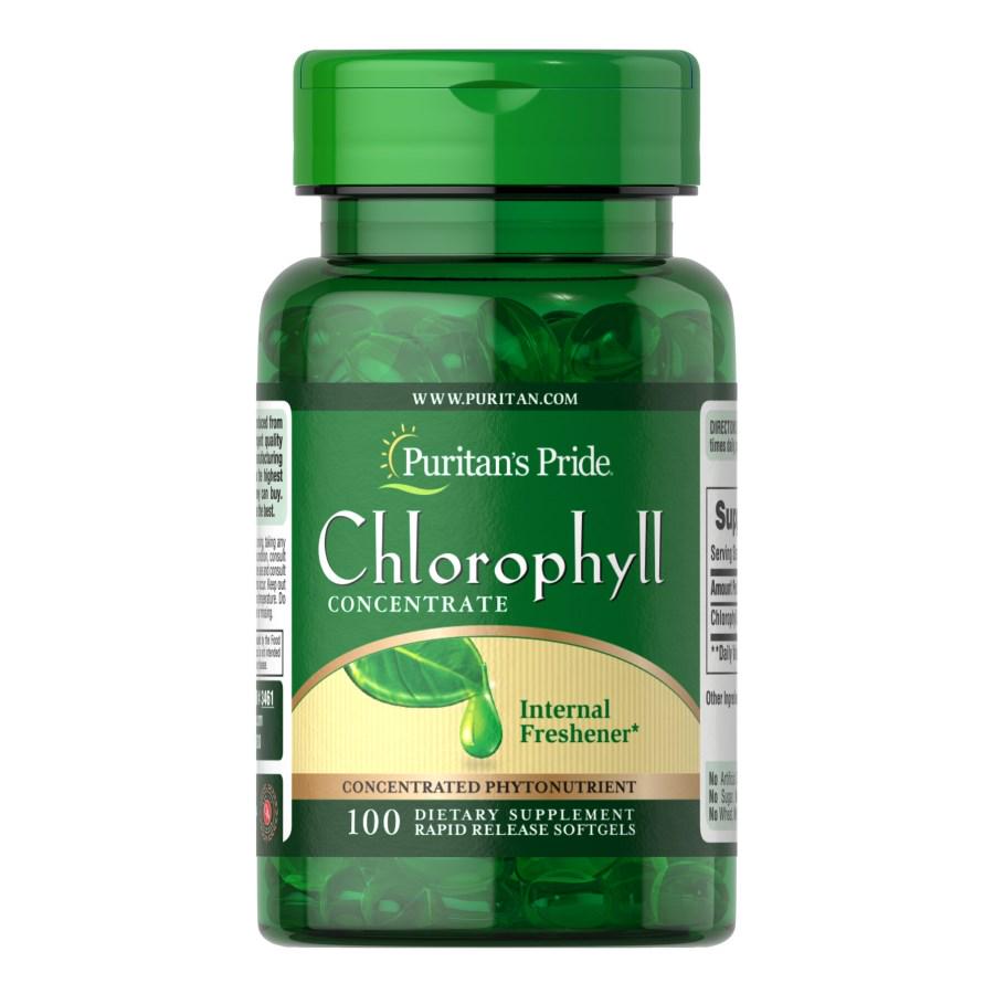 Комплекс для травлення Puritan's Pride Chlorophyll Concentrate 50 мг 100 Softgels