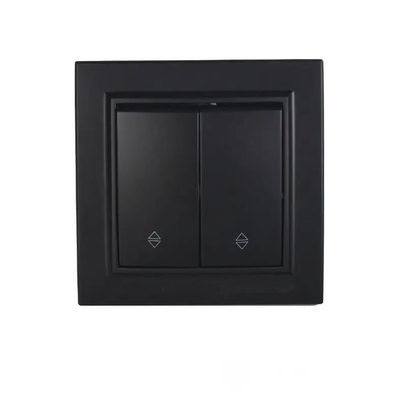 Выключатель двойной проходной ElectroHouse Enzo IP22 Безупречный графит (EH-2187-PG)