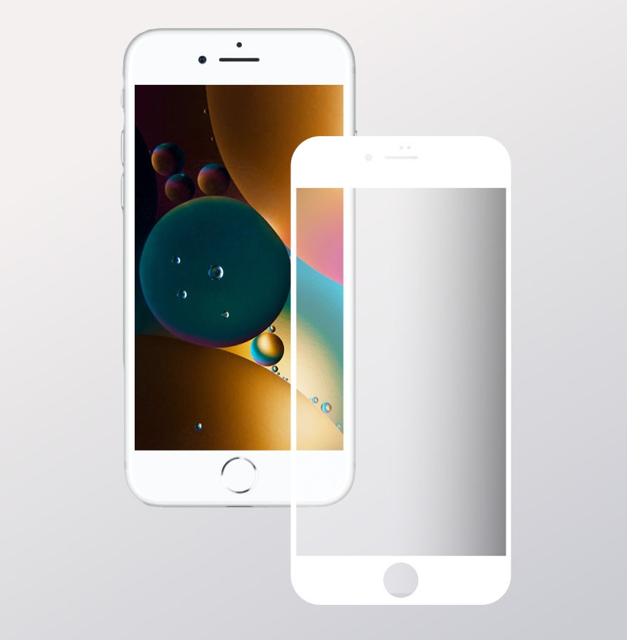 ᐉ 3D Защитное стекло для IPhone 7 Plus 7 плюс/полная проклейка экрана/белая  рамка • Купить в Киеве, Украине • Лучшая цена в Эпицентр