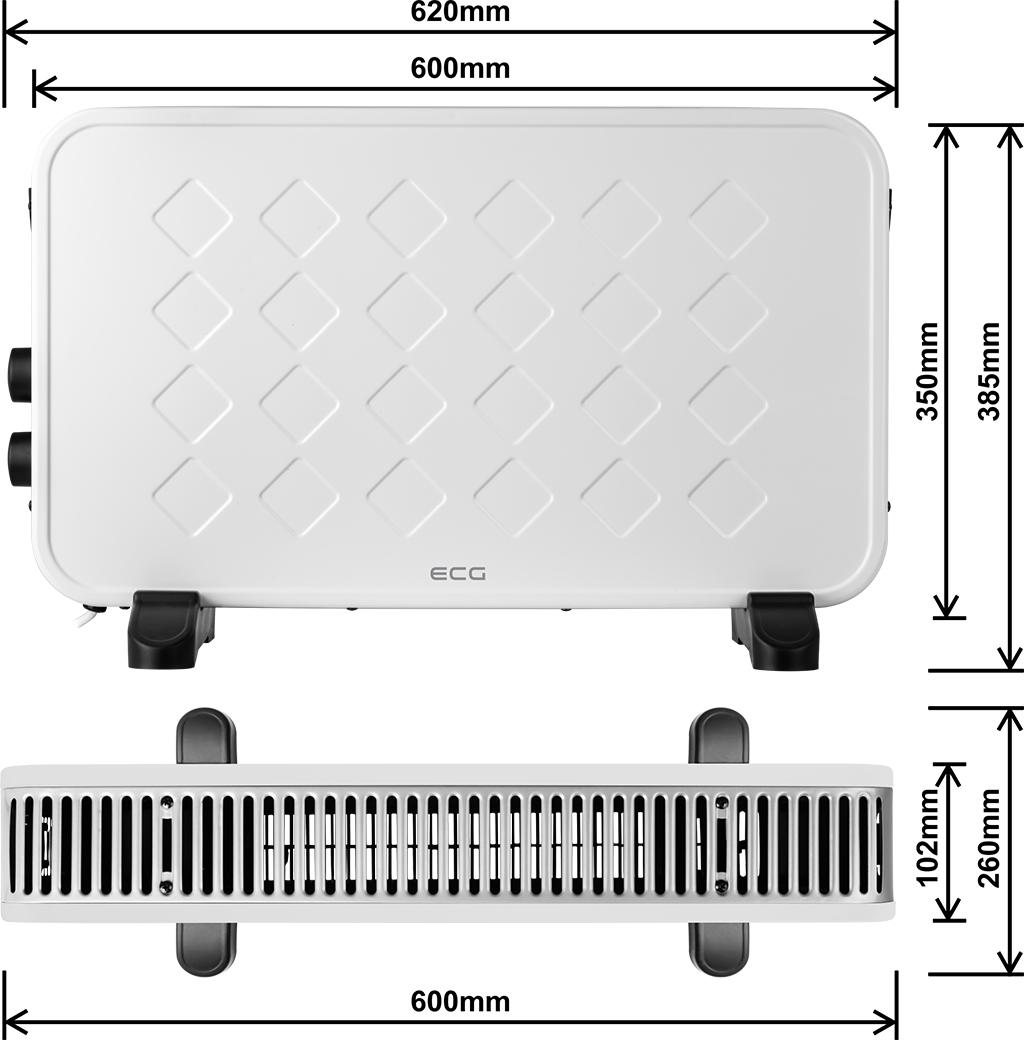 Конвектор ECG TK 2070 White (86296) - фото 7