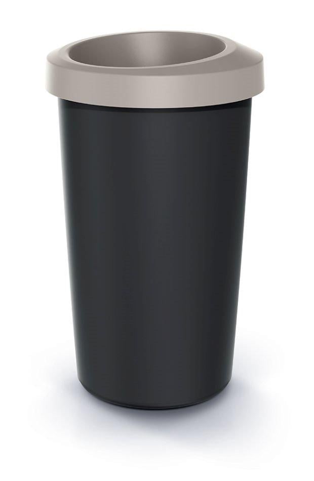 Корзина Compacta R круглая с открытой крышкой 45 л Черный из мокко (61106-5) Корзина Compacta R круглая с открытой крышкой 45 л Черный из мокко (61106-5)