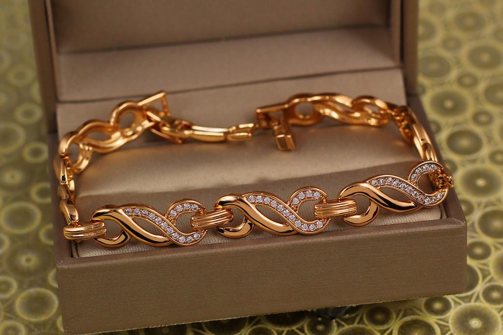 Браслет Xuping Jewelry Махараджа 19,5 см х 8 мм Золотистый (2036153568)