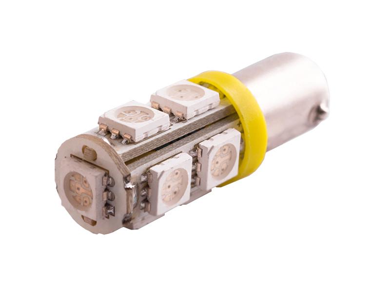 Автолампа светодиодная BA9S T4W 12 В SMD5050-9led Желтый (114)