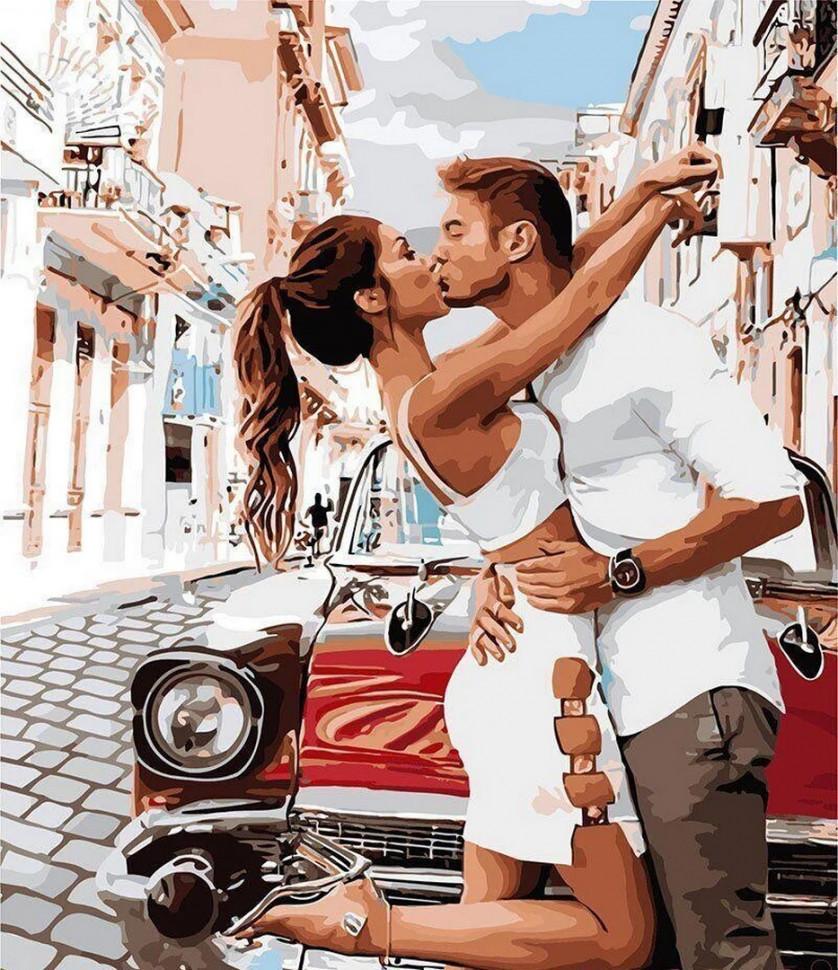 Картина по номерам Идейка Страстный поцелуй 40х50 см (KHO4718)