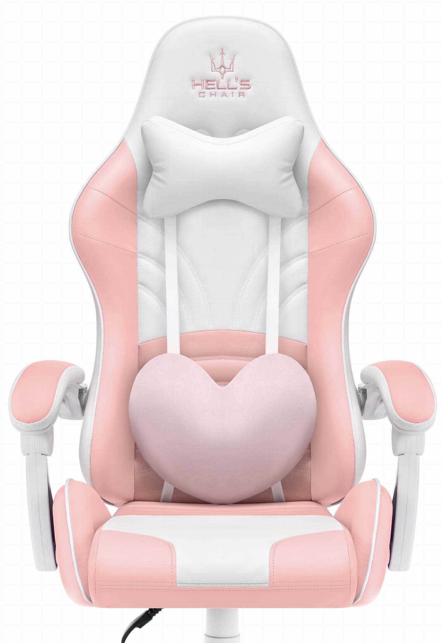 Крісло геймерське Hell's Chair Rainbow Plus-1125 Pink - фото 4